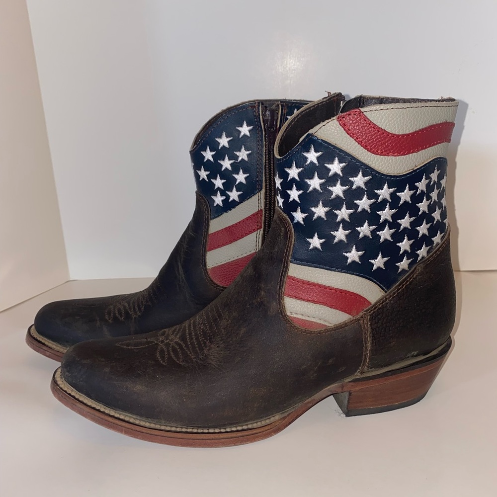 J.B. Dillon American Flag Black Boots